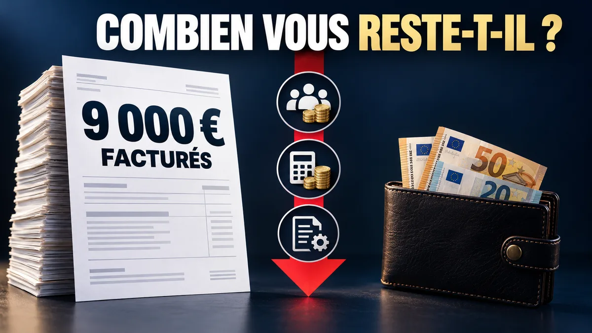 Facture de 9 000 euros, calcul du revenu disponible et portefeuille contenant des euros